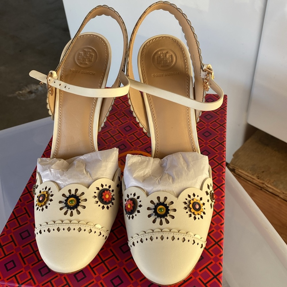 Tory Burch Marguerite Slingback Heels 9.5